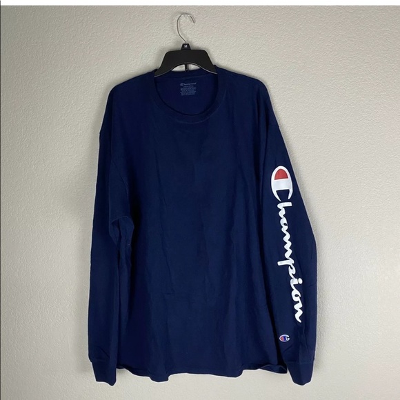 Champion Long Sleeve Spell Out Shirt Mens Size 2XL - Picture 1 of 5